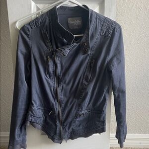 Charlotte Russe Women's Dark Gray Utility Jacket